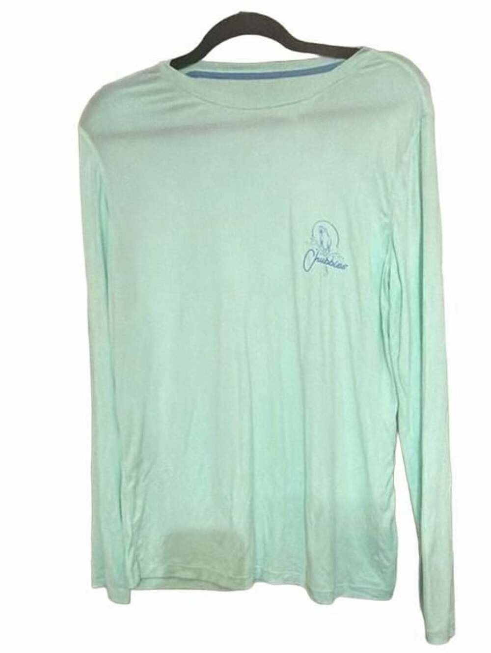Chubbies Weekends Only Youth L (14/16) Long Sleeve Sun Shirt Teal